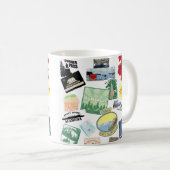 アメージングトラベルコラージエピックスタイルアート コーヒーマグカップ (正面右)