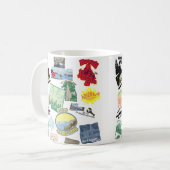アメージングトラベルコラージエピックスタイルアート コーヒーマグカップ (正面左)
