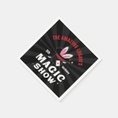 アメージングネームマジシャン誕生日、任意の年齢パーティー スタンダードカクテルナプキン (角)