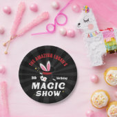 アメージングネームマジシャン誕生日、任意の年齢パーティー ペーパープレート (パーティー)
