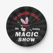 アメージングネームマジシャン誕生日、任意の年齢パーティー ペーパープレート (正面)