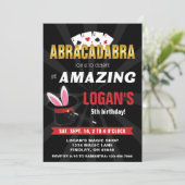 アメージングネームマジシャン誕生日、任意の年齢パーティー 招待状 (スタンド正面)