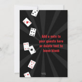 アメージングネームマジシャン誕生日、任意の年齢パーティー 招待状 (裏面)