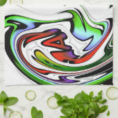 アメージングハクナマタタタワールアートプリント キッチンタオル (折り畳み)