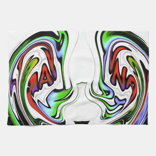 アメージングハクナマタタタワールアートプリント キッチンタオル (横)