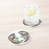 アメージングハクナマタタタワールアートプリント コースター (側面)