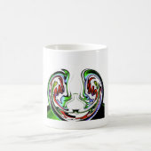 アメージングハクナマタタタワールアートプリント コーヒーマグカップ (中央)