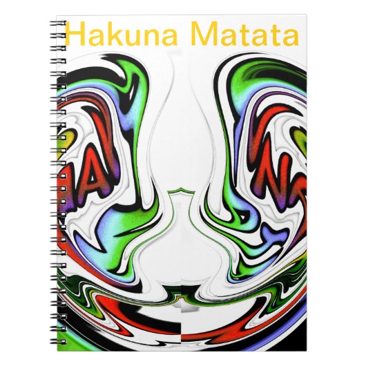 アメージングハクナマタタタワールアートプリント ノートブック (正面)