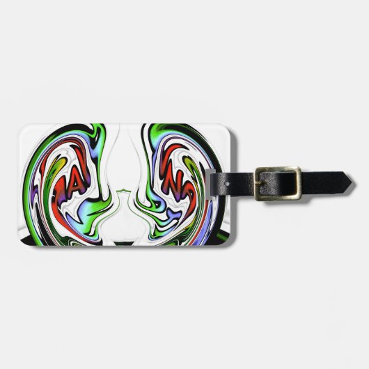 アメージングハクナマタタタワールアートプリント ラゲッジタグ (正面横)