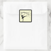 アメージングバレリーナ踊りとミュージックイエロー スクエアシール (バッグ)