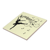 アメージングバレリーナ踊りとミュージックイエロー タイル (側面)