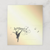 アメージングバレリーナ踊りとミュージックイエロー プレイスカード (外部開封)