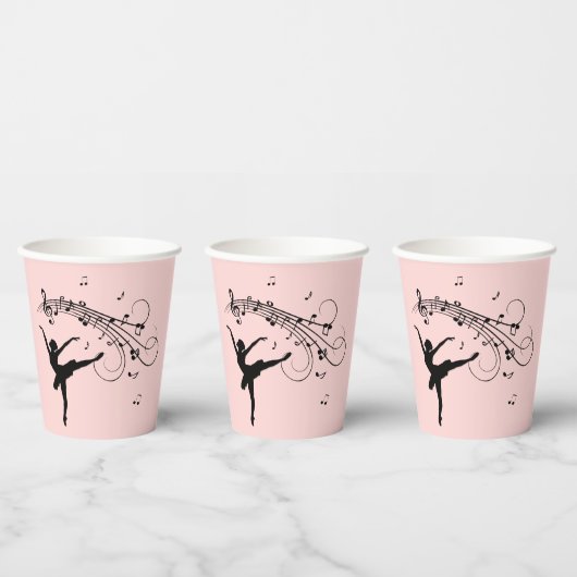 アメージングバレリーナ踊りとミュージックグリーン 紙コップ (複数)