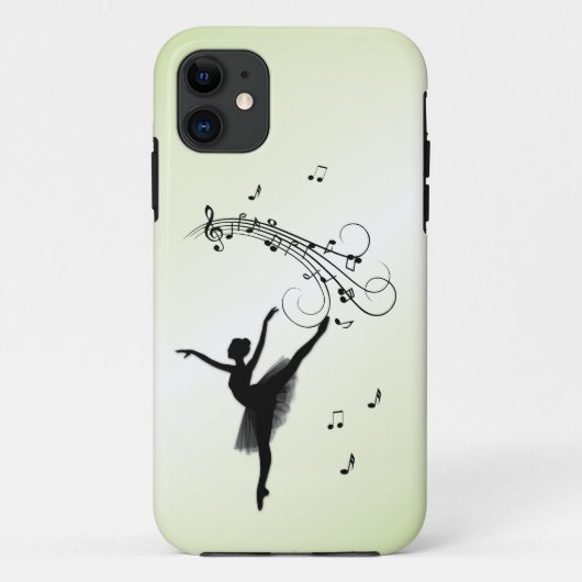 アメージングバレリーナ踊りとミュージックグリーン Case-Mate iPhoneケース (裏面)