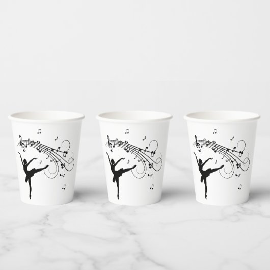 アメージングバレリーナ踊りと音楽 紙コップ (複数)