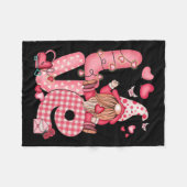 アメージングバレンタインラブ格言バレンタインデー フリースブランケット (正面(横))