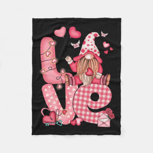 アメージングバレンタインラブ格言バレンタインデー フリースブランケット (正面)