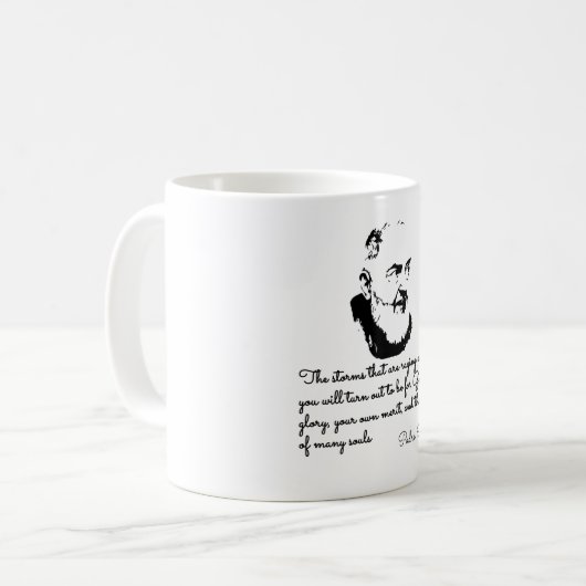 アメージングパドレピオ引用文オンザスピリチュアルライフ コーヒーマグカップ (正面左)