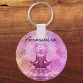 アメージングパープルヨガ キーホルダー (正面)