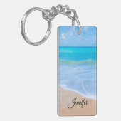 アメージングビーチトロピカルシーンフォトカスタム キーホルダー (正面左)