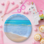 アメージングビーチ熱帯シーンフォト ペーパープレート (パーティー)