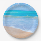 アメージングビーチ熱帯シーンフォト ペーパープレート (正面)