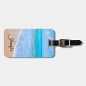 アメージングビーチ熱帯シーンフォト ラゲッジタグ (正面横)