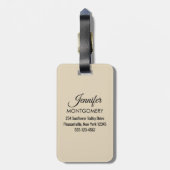 アメージングビーチ熱帯シーンフォト ラゲッジタグ (裏面縦)