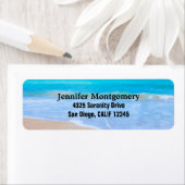 アメージングビーチ熱帯シーンフォト ラベル (インサイチュ)