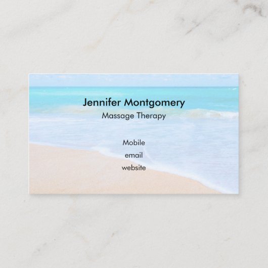 アメージングビーチ熱帯シーンフォト 名刺 (裏面)