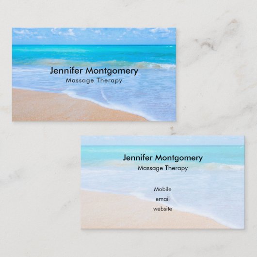 アメージングビーチ熱帯シーンフォト 名刺 (正面/裏面)