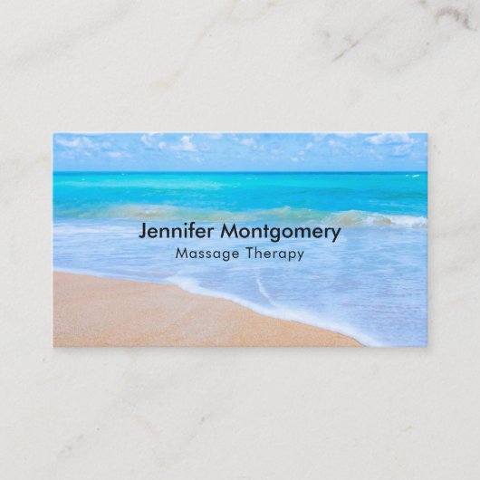 アメージングビーチ熱帯シーンフォト 名刺 (正面)