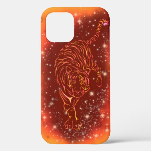 アメージングファイアタイガーランニングアット銀河系スタリーナイト Case-Mate iPhoneケース (裏面)