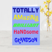 アメージングブリリアントハンサム – パーソナライズされた誕生日 カード (黄色い花)