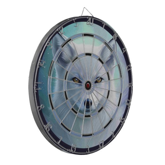 アメージングホワイトスノーキツネ規制 ダーツボード (正面左)