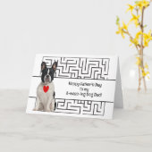 アメージングボストンテリアードッグパパハッピーファーザーズデイ カード (黄色い花)