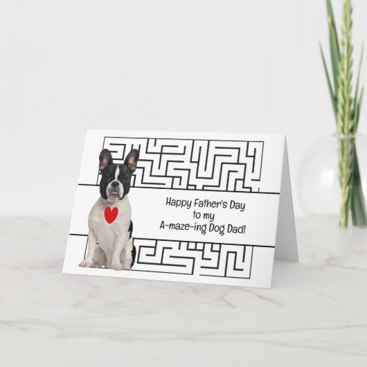 アメージングボストンテリアードッグパパハッピーファーザーズデイ カード (正面)