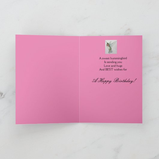 アメージングマザーハッピーバースデースイートハチドリ カード (内部)
