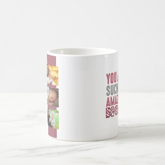 アメージングママママザーズデイ写真テンプレート コーヒーマグカップ (中央)