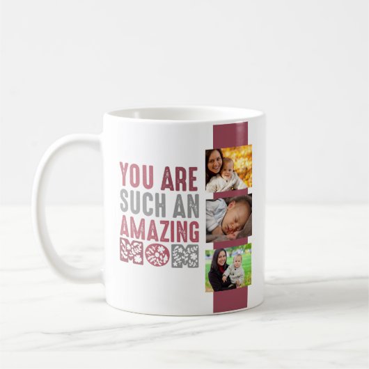 アメージングママママザーズデイ写真テンプレート コーヒーマグカップ (左)