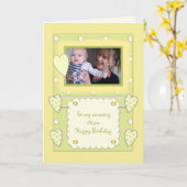 アメージングムムフォト誕生日 カード (黄色い花)