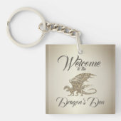 アメージングモザイクドラゴンゴールデンウェルカム キーホルダー (正面)