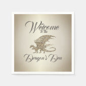 アメージングモザイクドラゴンゴールデンウェルカム スタンダードカクテルナプキン (正面)