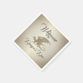 アメージングモザイクドラゴンゴールデンウェルカム スタンダードカクテルナプキン (角)