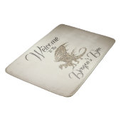 アメージングモザイクドラゴンゴールデンウェルカム バスマット (アングル)