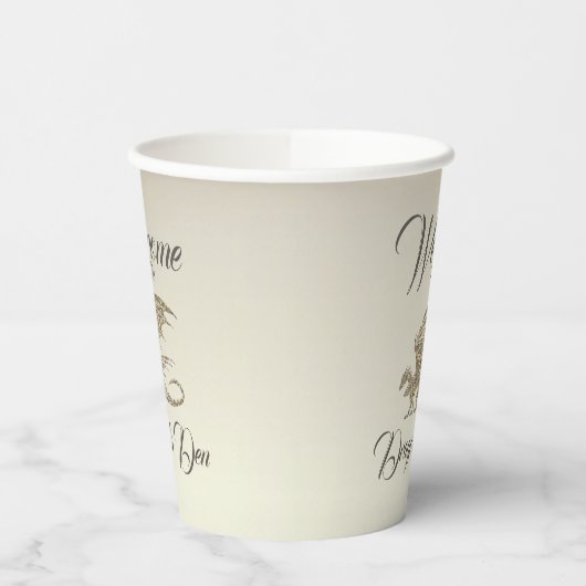 アメージングモザイクドラゴンゴールデンウェルカム 紙コップ (左)