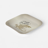 アメージングモザイクドラゴンゴールデン誕生日 ペーパープレート (傾斜あり)