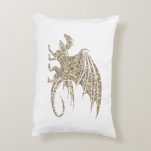 アメージングモザイクドラゴンゴールデン アクセントクッション (裏面(縦))