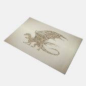 アメージングモザイクドラゴンゴールデン ドアマット (アングル)