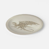 アメージングモザイクドラゴンゴールデン ペーパープレート (アングル)